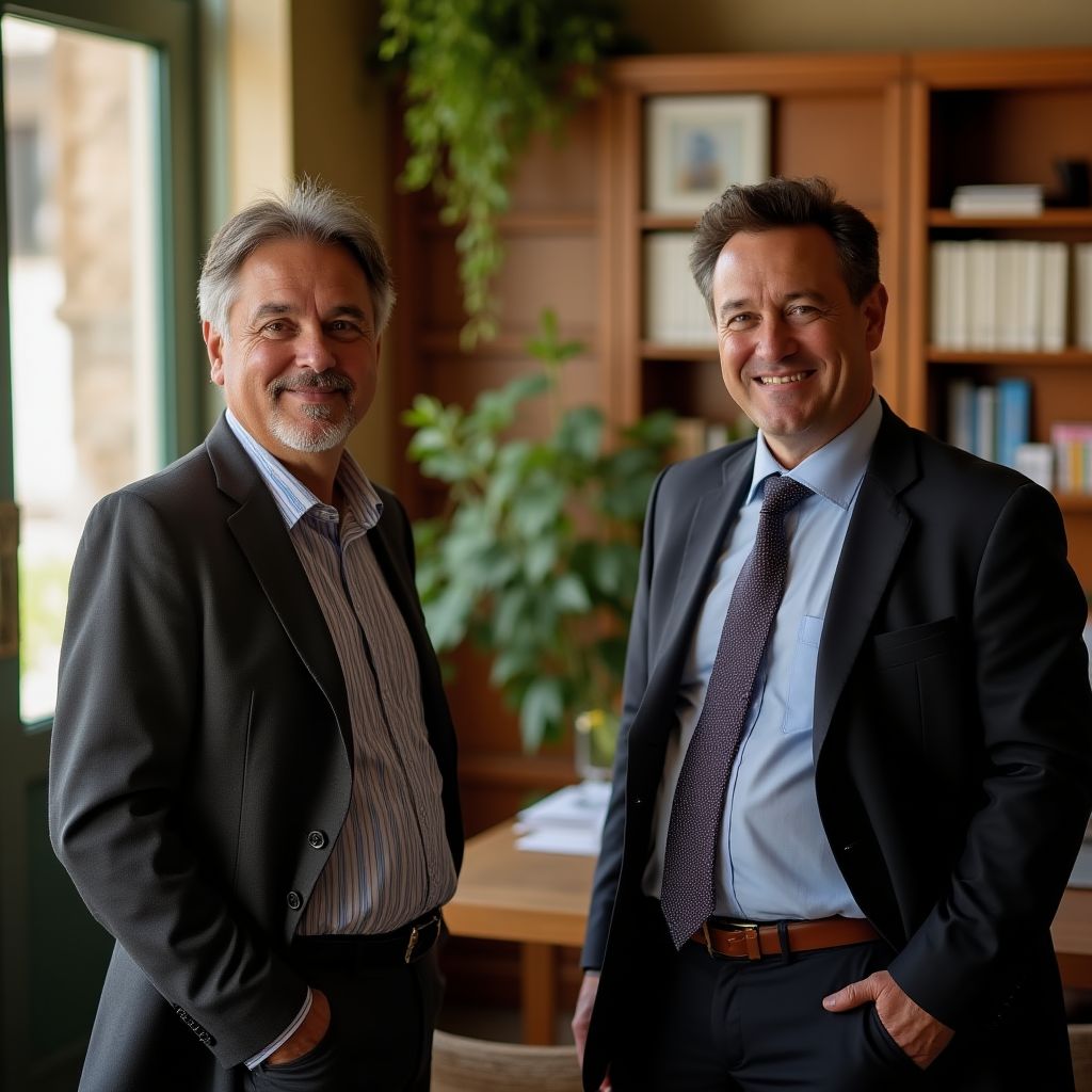 Fundadores de FinConsultAR en la primera oficina